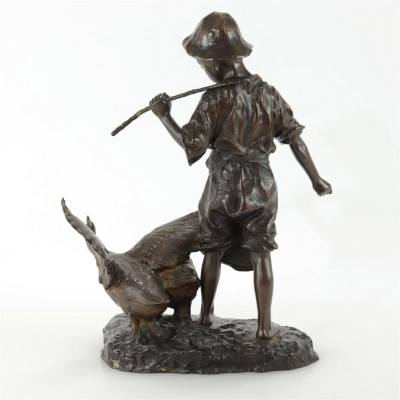 Caesar Philipp - Bronze of Boy & Geese