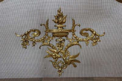 Louis XVI Style Gilt Brass Fire Screen