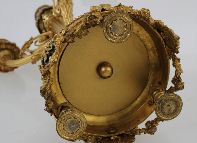 Pair of Louis XV Style Gilt Bronze Candelabra