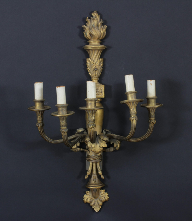 Louis XVI Style Ormolu 5-Light Sconce