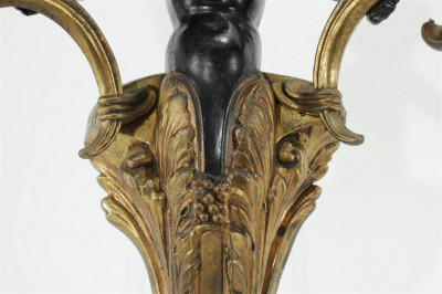 Louis XV Style Cherub Gilded Sconces