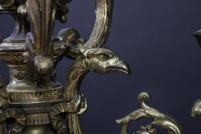 Louis XVI Style Ormolu 3-Light Chandelier