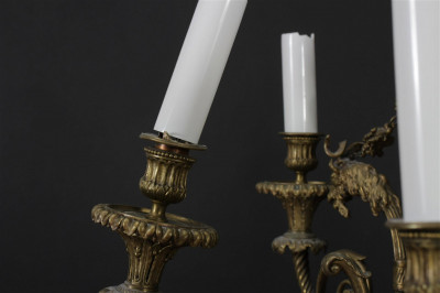 Louis XVI Style Bronze 6-Light Chandelier