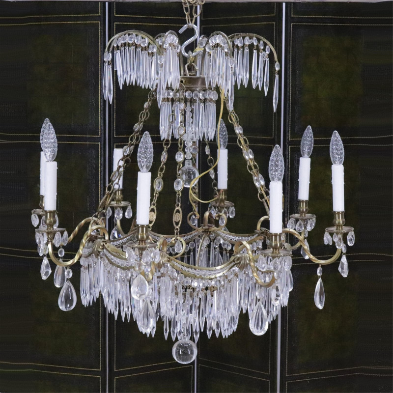 Baltic Neo-Classical Style 8-Light Chandelier