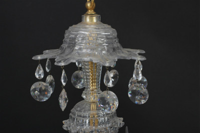 George III Style Cut Crystal Chandelier, 19th C