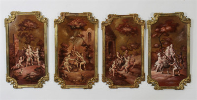 Image for Lot Four French 18th C Style Boiserie Panels