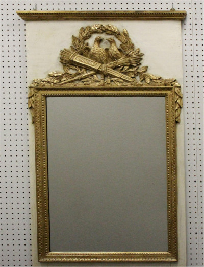 Image for Lot Louis XVI Style Parcel Gilt Trumeau Mirror