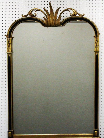 Image for Lot Queen Anne Style Parcel Ebonized Gilt Mirror
