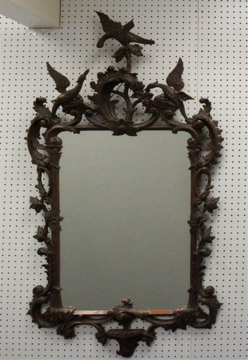 George III Style Stained Pine Mirror