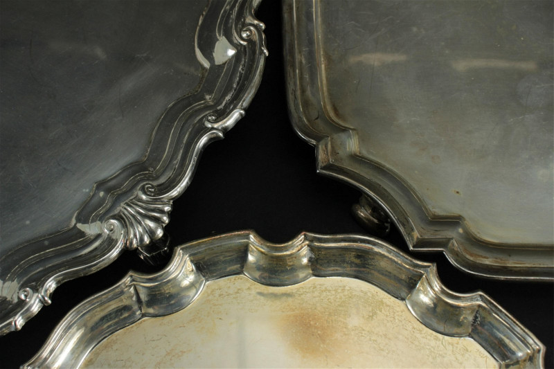 English Sterling Silver Salvers