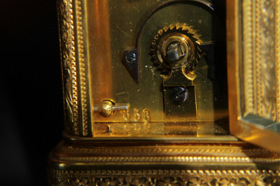 Late 19th C. French Miniature Carriage Clock