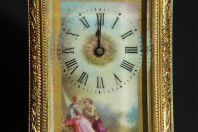 Late 19th C. French Miniature Carriage Clock