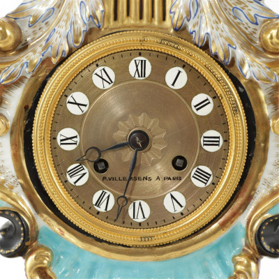 Jacob Petit Style Porcelain Mantle Clock