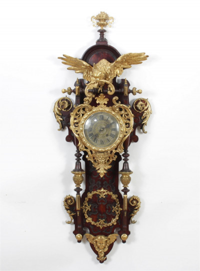 Image for Lot Lenzkirch Renaissance Revival Wall Clock, 1890