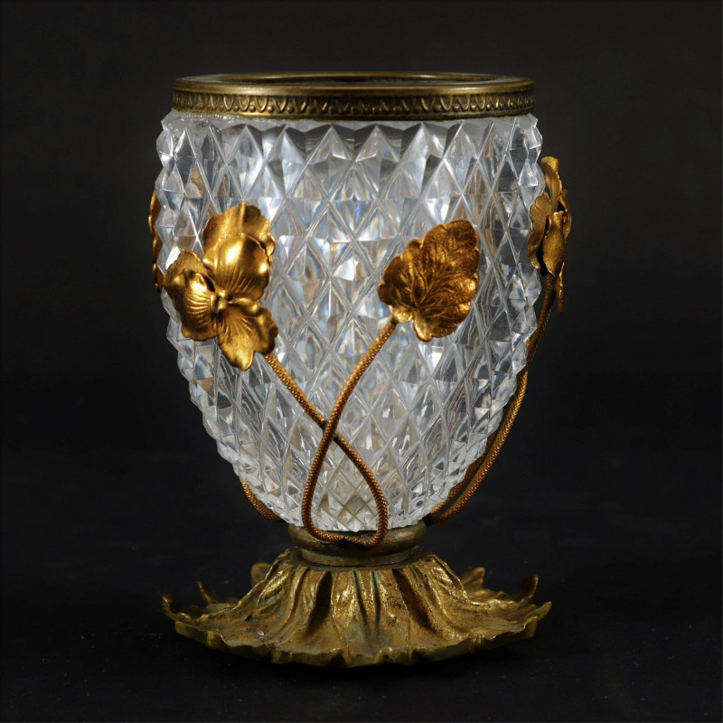 French Ormolu and Cut Glass Vase