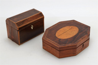 Image for Lot English Inlaid Rosewood Boxes, 19th C