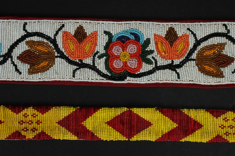 2 Native American Indian Beaded Belts