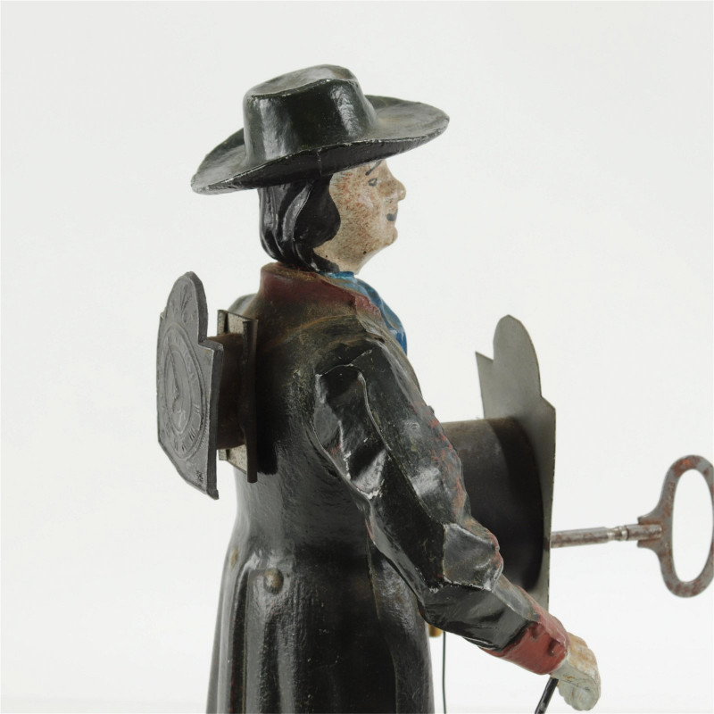 Cast Iron Clock Seller Clock - Lladro Figures
