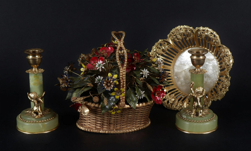 Group of Decorative Tabletop Items