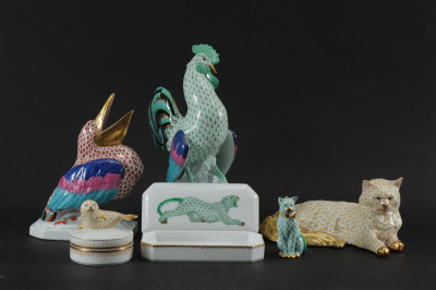 Image for Lot Group of Herend Animal Figurines