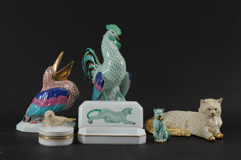 Group of Herend Animal Figurines