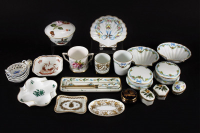 Image for Lot Group of Limoges, Herend & Ginori Porcelains