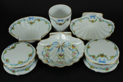 Group of Limoges, Herend & Ginori Porcelains