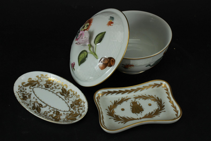 Group of Limoges, Herend & Ginori Porcelains