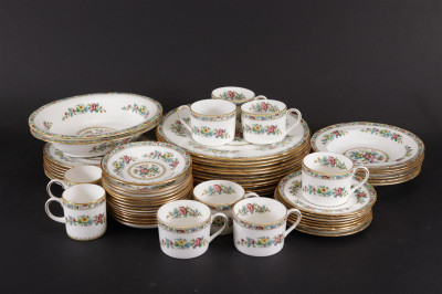 English Coalport Ming Rose Porcelain Service