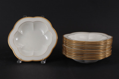 Image for Lot Set of 12 Leonx for Tiffany & Co Gilt Rimmed Bowls