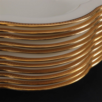 Set of 12 Leonx for Tiffany & Co Gilt Rimmed Bowls