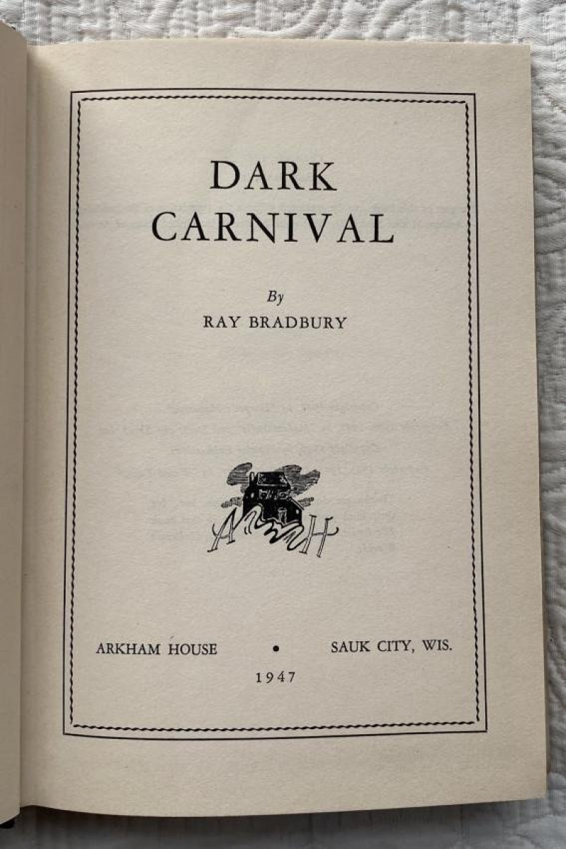 Bradbury Dark Carnival 1947 excellent copy