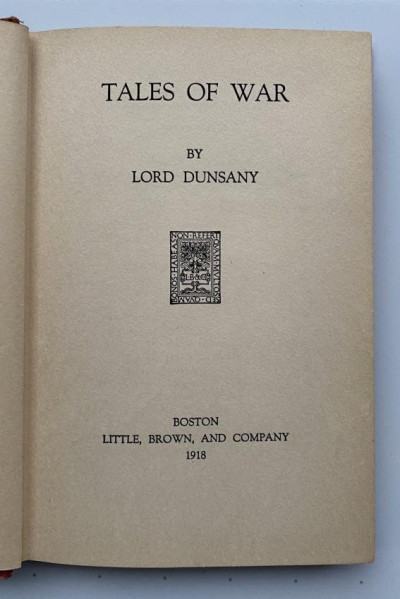 Lord Dunsany signed books, etc.