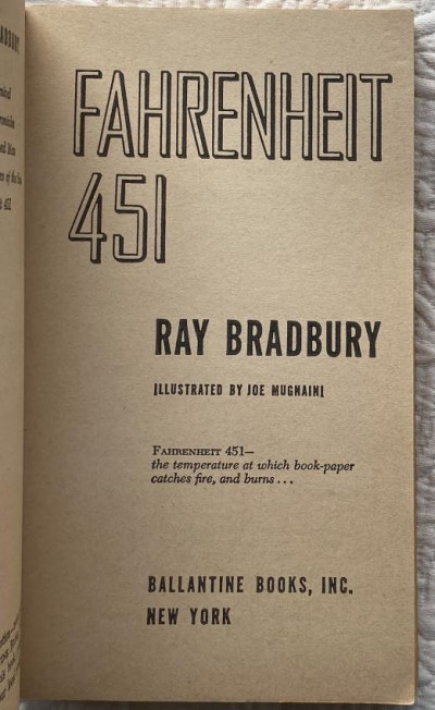 Bradbury 451 1st paperback issue
