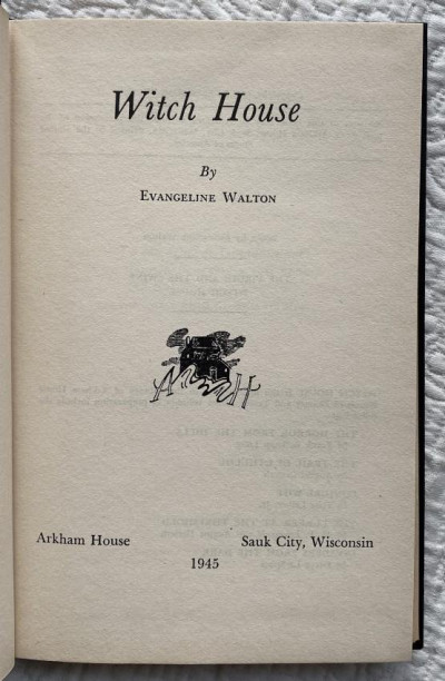 Evangeline Walton Witch House 1945 Arkham 1st