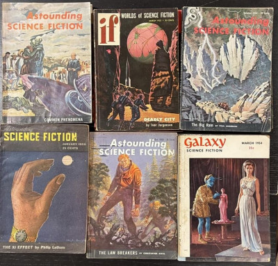 20 Early Sci-Fi Magazines Pulp Fiction 1950s