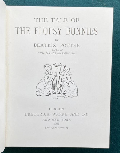 Beatrix Potter Flopsy Bunnies 1st 1909