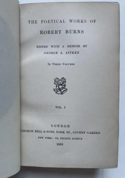 Robert Burns in fine bindings 3 volumes