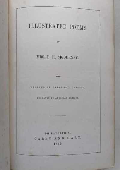1849 American Binding Sigourney Poems