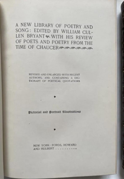 William Cullen Bryant In fine bindings