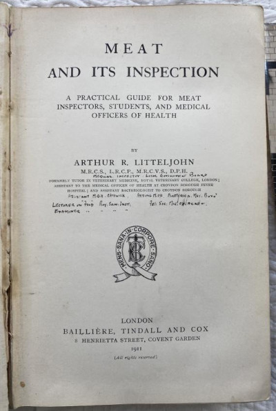 Litteljohn on Meat - author's copy with additions
