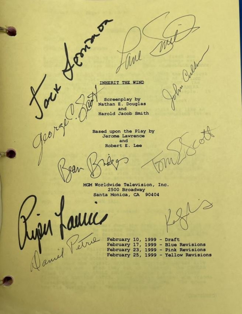 SIGNED by Cast Piper Laurie?s Inherit the Wind