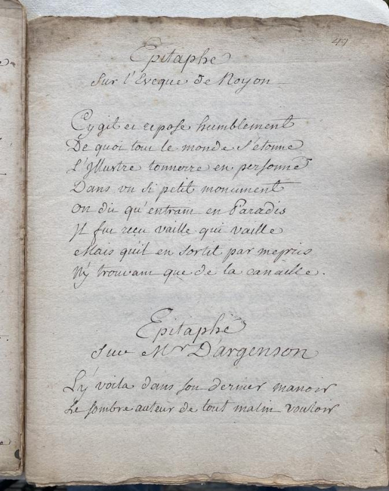 18th-cent. manuscript 70 poems Voltaire & others