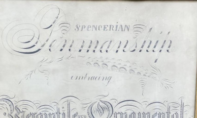 Vedder's calligraphic calling-card: Spencerian.