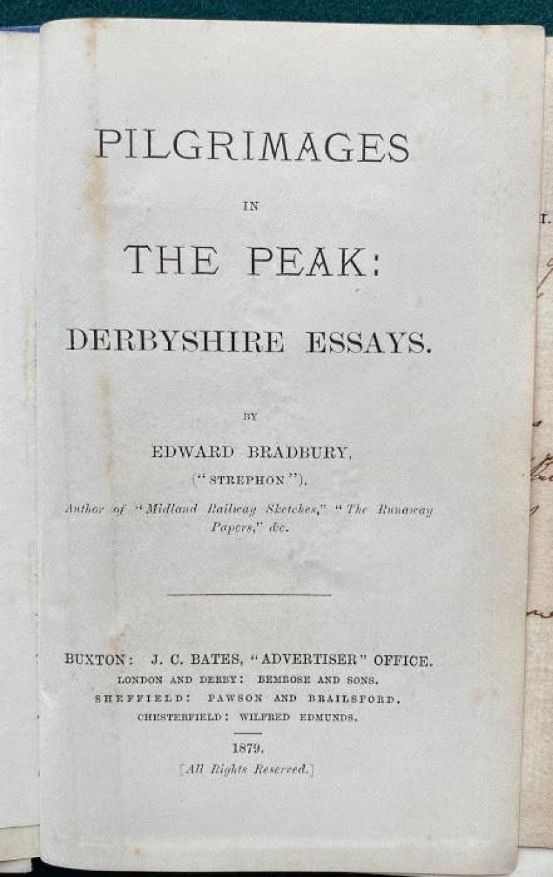 Peak District, Derbyshire, 1879 + letters