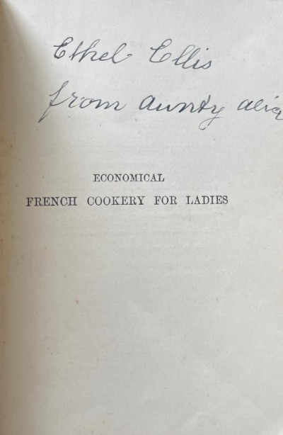 1888 Economical French Cookery in orig. wrappers
