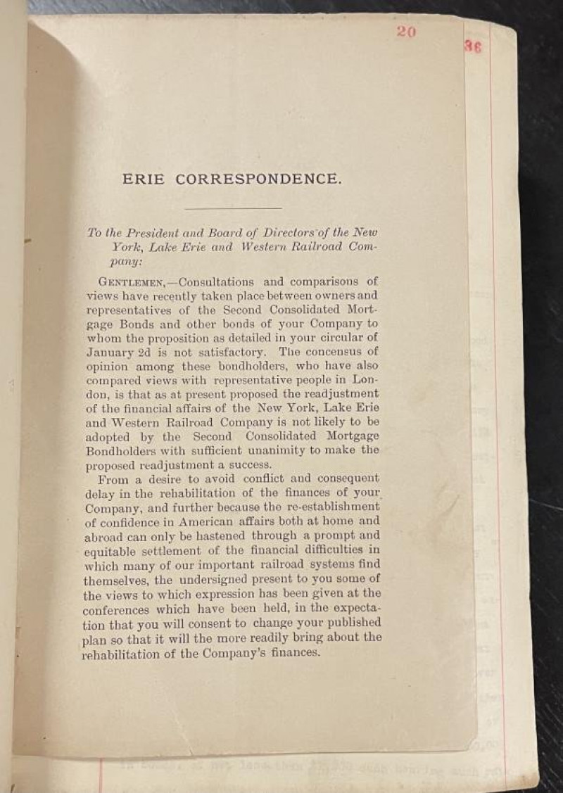Erie RR: Rare In-House Docs & Pamphlets 1870s+