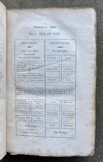 1805 Simpson cook book, uncut in original boards