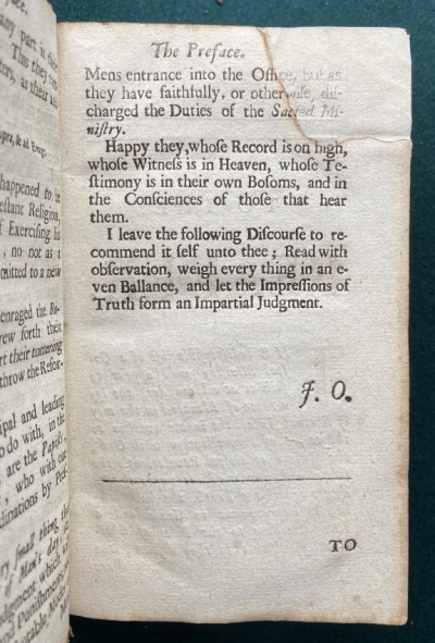 Owen on Ordination 1st edition nice copy 1694