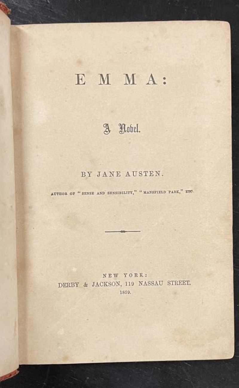 Jane Austen Emma Derby and Jackson 1859